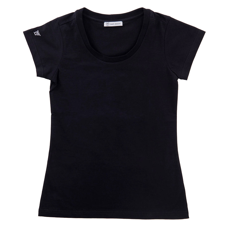 Černé dámské tričko Basic z BIO bavlny