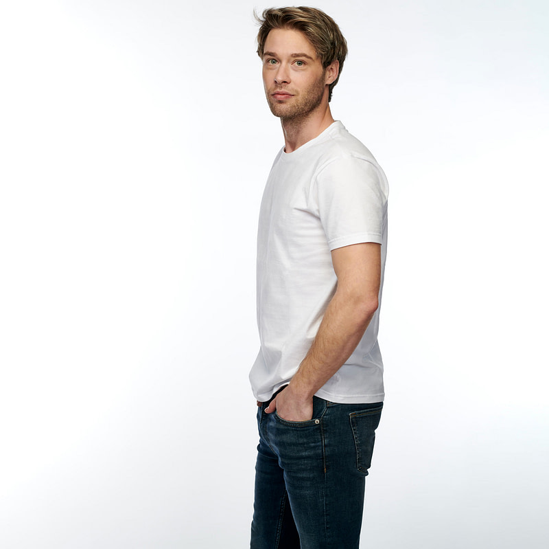 Bílé pánské tričko Basic z BIO bavlny