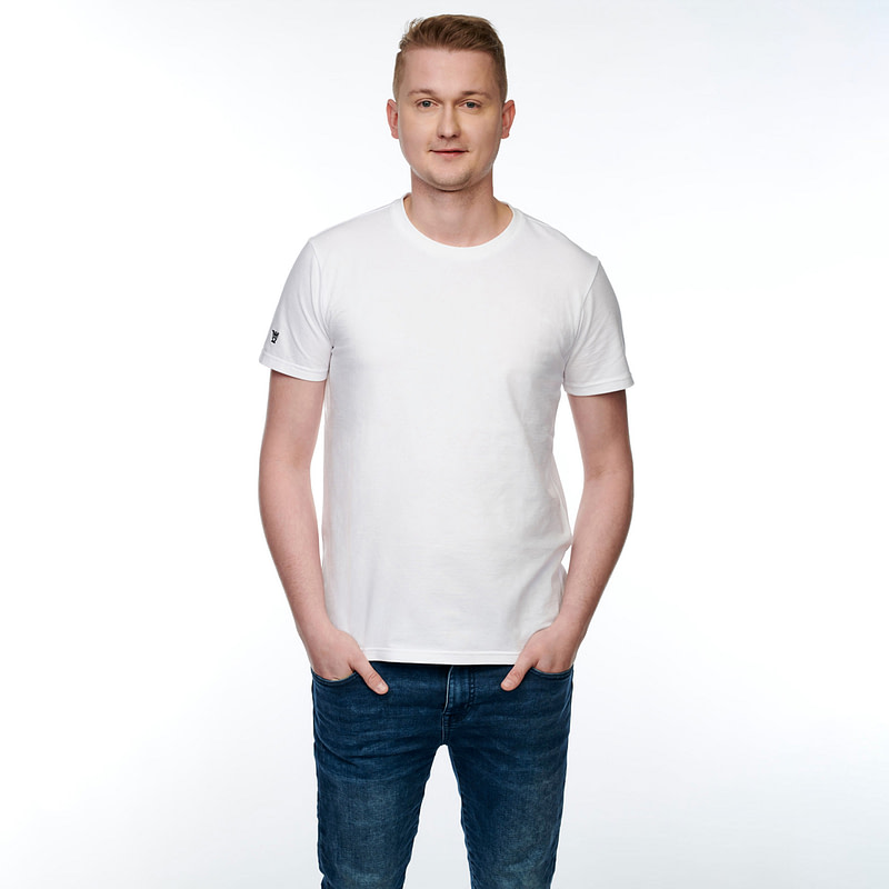 Bílé pánské tričko Basic z BIO bavlny
